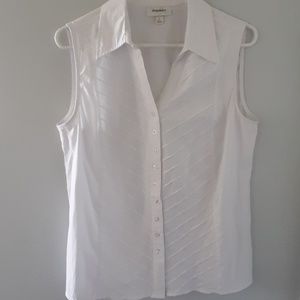 dressbarn button up sleeveless top